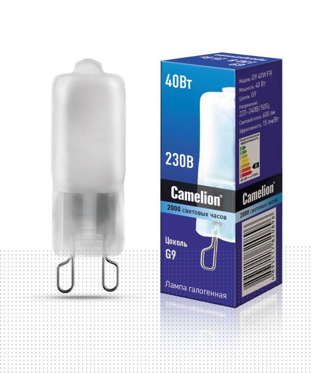 Лампа галогенная 40Вт капсульная матовая G9 3000К 240В Camelion 5556