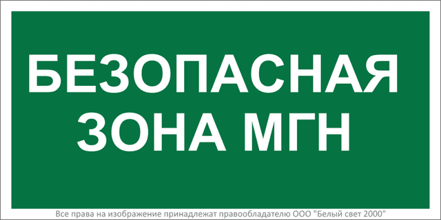 Знак безопасности BL-2010B.E68"Безопасная зона для МГН" Белый свет a18340