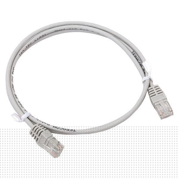 Патч-корд кат.5E UTP неэкранир. PVC 1Гбит/с 1м сер. TERACOM EKF TRC-5EUTP-PVC-1M-GY