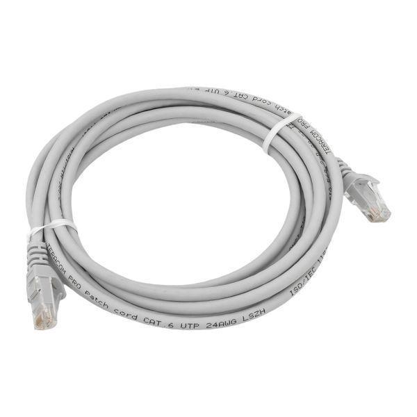 Патч-корд кат.6 UTP экранир. LSZH сер. 3.0м TERACOM PRO EKF TRP-6UTP-LSH-3M-GY