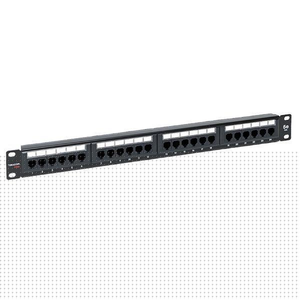 Патч-панель 19дюйм 1U кат.5E UTP неэкранир. 24 порта RJ45 Dual IDC TERACOM PRO EKF TRP-PPNL-5EUTP-1U24