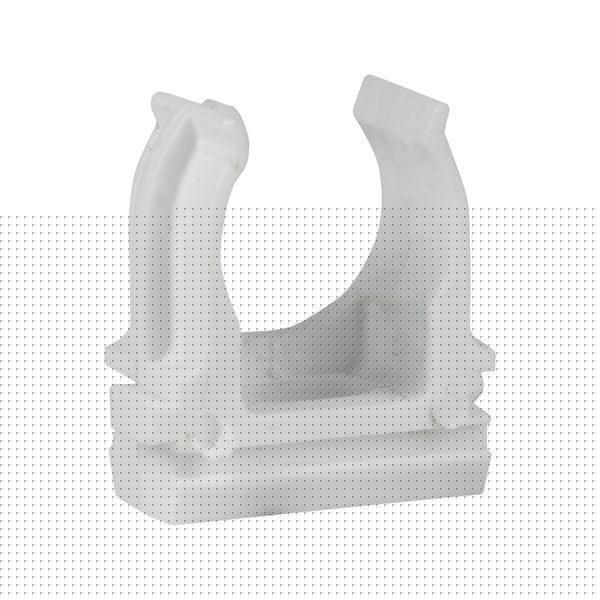 Держатель для труб (клипса) d25мм бел. (уп.10шт) Plast EKF derj-z-25-white