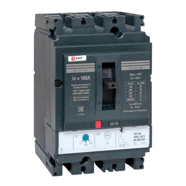 Выключатель автоматический 3п 160/160А 36кА ВА-99C Compact NS PROxima EKF mccb99C-160-160