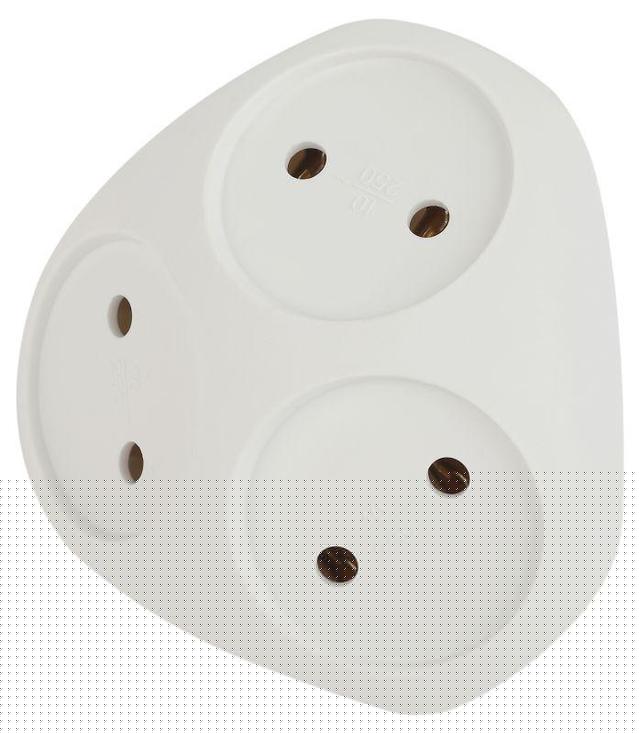 Разветвитель 3-м без заземл. 10А IP20 SPx-3-W бел. Эра Б0053481