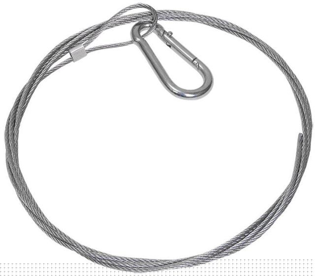 Трос стальной с карабином 2м IEK CLP1M-SRC-2-02