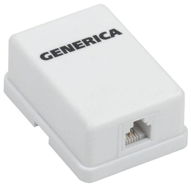 Розетка компьютерная 1-м ОП RJ12 кат.3 UTP GENERICA CS2-3C03U-12-G
