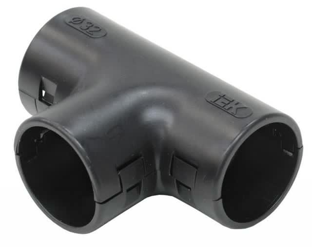 Тройник открывающийся TI32G черн. IEK CTA10D-TIG32-K02-020