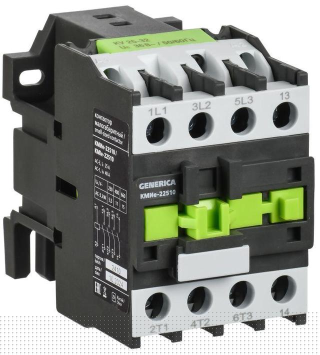 Контактор КМИе-22510 25А 400В/АС3 1НО IEK KKME21-025-400-10