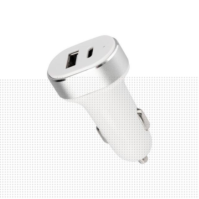 Автозарядка в прикуриватель АЗУ USB-A+USB-C 3.1А бел. Rexant 18-2227