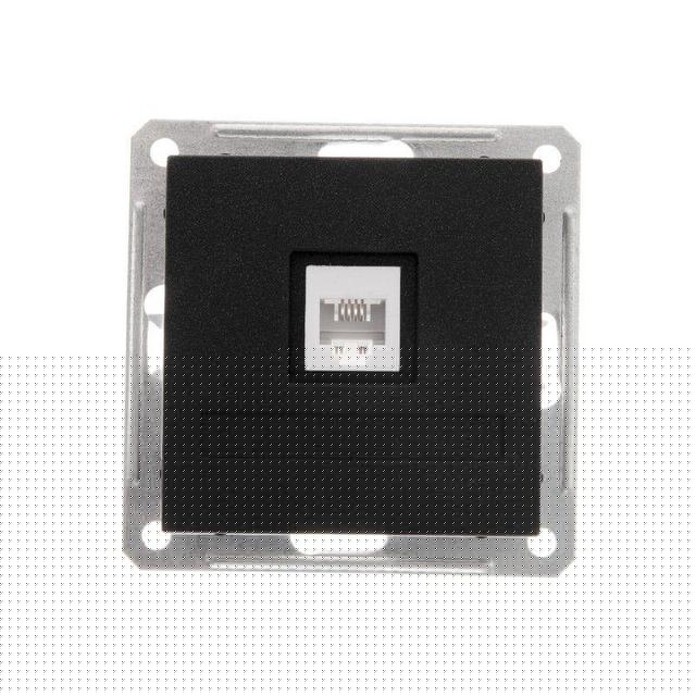 Розетка телефонная 1-м СП W59 RJ11 1А 160В механизм черн. бархат SE RSI-152T-6-86