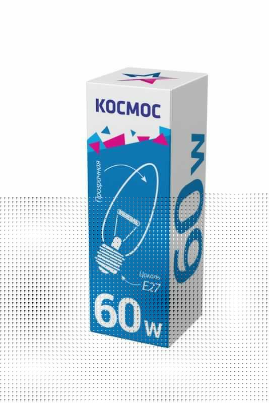 Лампа накаливания Свеча 60Вт E27 прозр. Космос LKsmSCnCL60E27v2