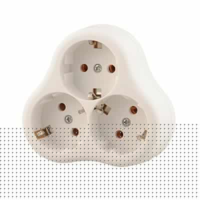 Тройник Accessories треугольный с заземл. LEZARD 715-0900-609