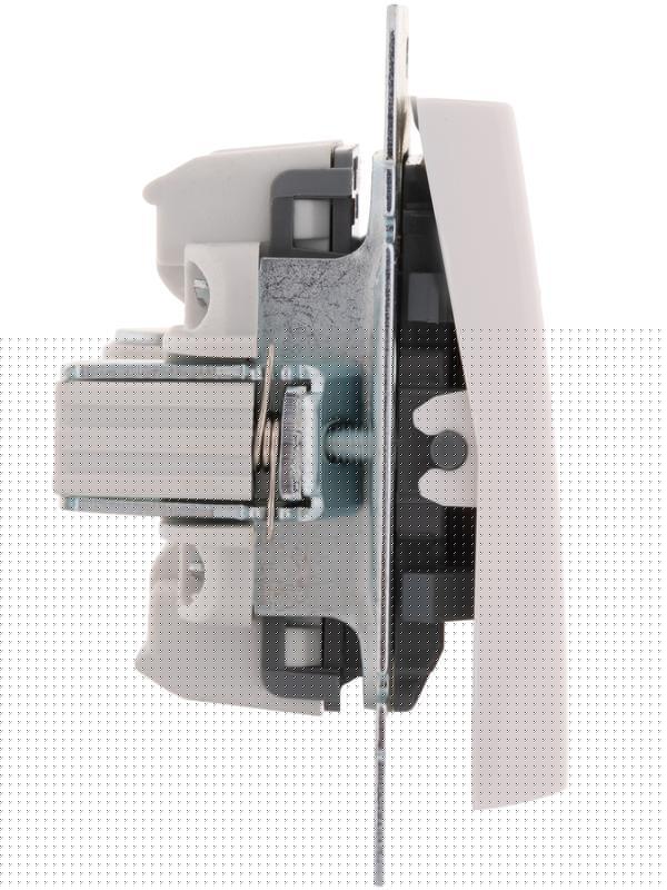 Переключатель проходной 2-кл. СП Rain IP20 механизм бел. LEZARD 703-0288-106