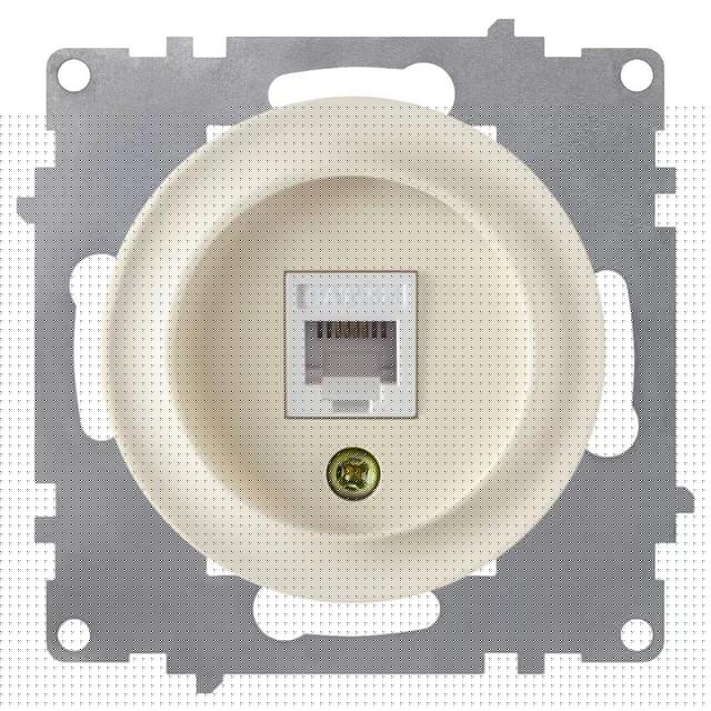 Розетка компьютерная 1-м СП Florence RJ45 кат.5E механизм беж. (1E20701301) OneKeyElectro 2172793