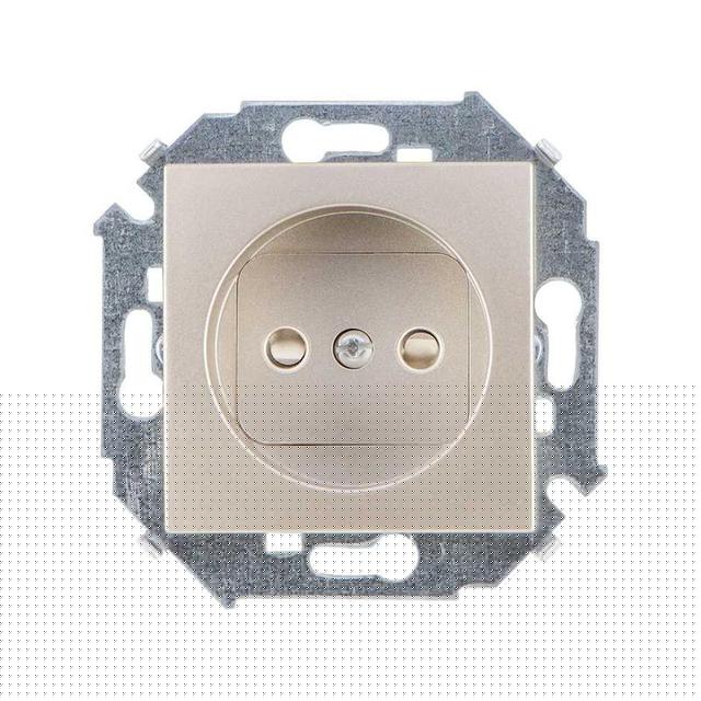 Розетка СП Simon 15 16А IP20 250В 2P без заземл. защ. шторки винтов. клеммы механизм шампань Simon 1591444-034