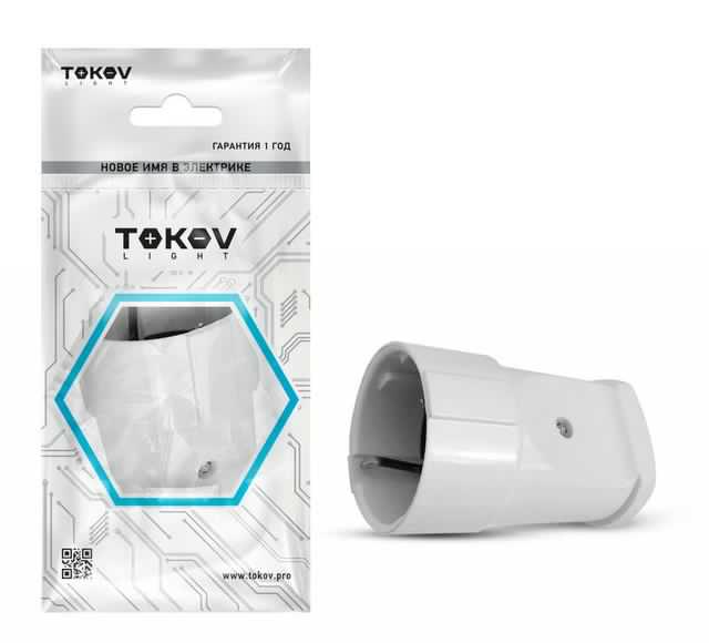 Розетка переносная 16А 250В с заземл. бел. TOKOV ELECTRIC TKL-STZ-C01